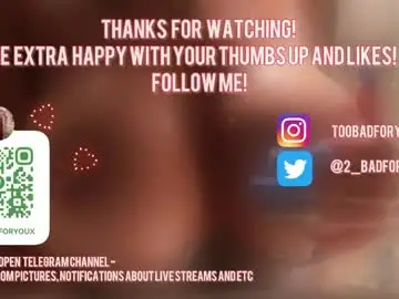 Chaturbate Best live sex cam show of 2badforyou