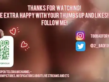 Chaturbate Sex Cam of 2badforyou
