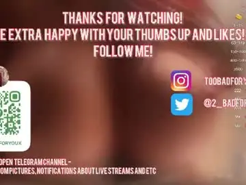 Chaturbate Live Sex Cam of 2badforyou