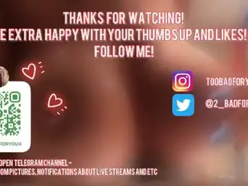 Chaturbate Live Sex of 2badforyou
