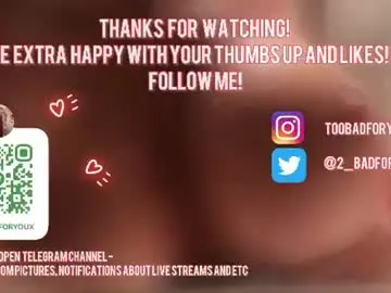 Chaturbate Best live sex cam show of 2badforyou